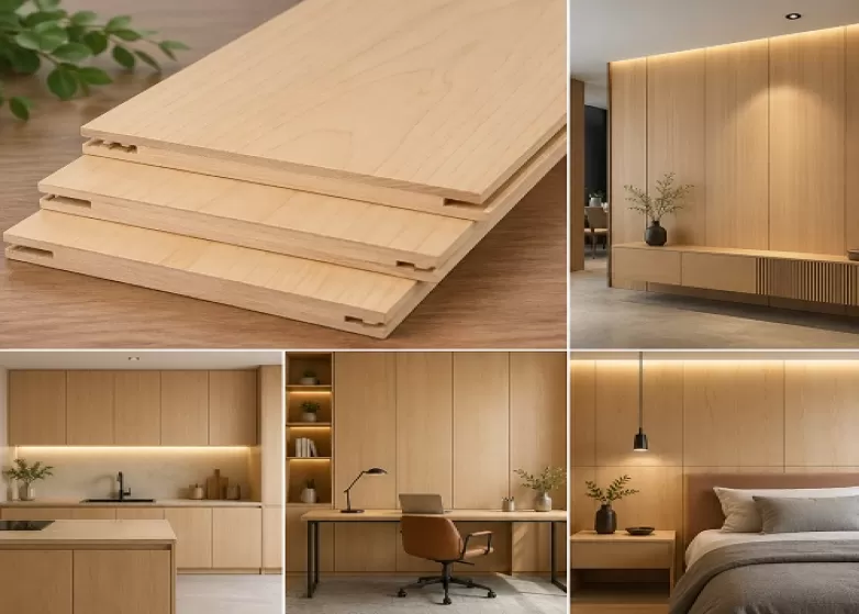 Paneles de arce listos para instalar: una solución práctica y elegante para aplicaciones modernas de interiores